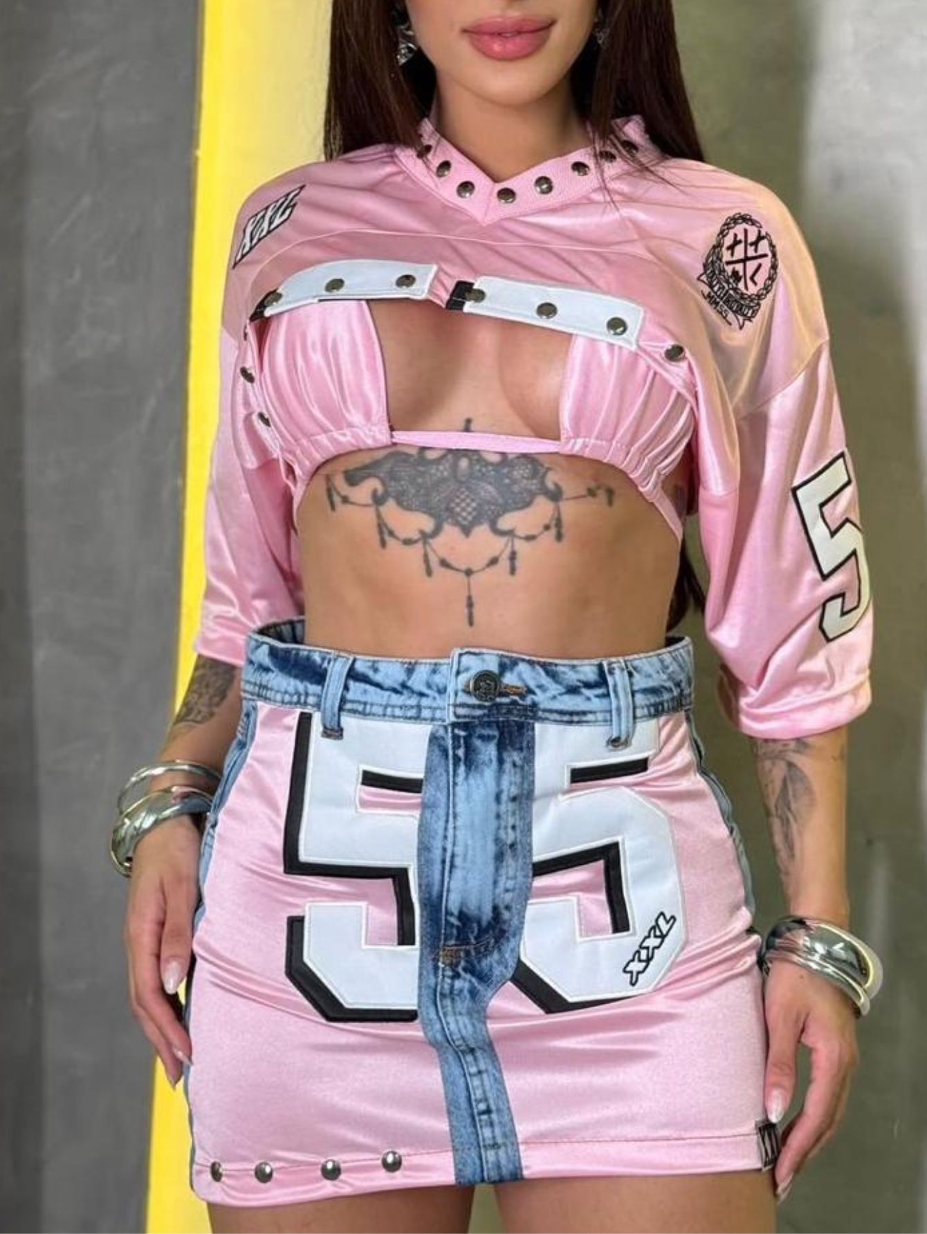 Conjunto Futbool Americano Rosa BB 