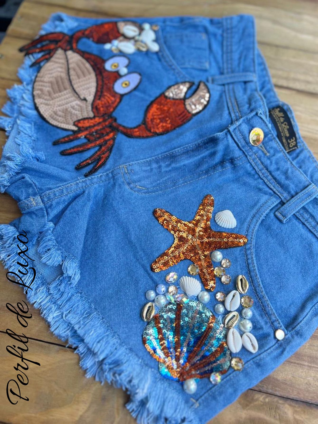 Short Sirigueijo com Pedrinhas do Mar , Estiloso e Confortável 