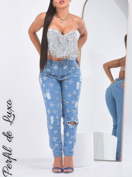 Conjunto Pedraria Prata 