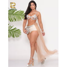 Conjunto Short Hot c Tule + Top nu em Pedrarias 