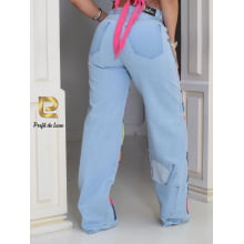 Conjunto Style All Jeans Multicores Calça e Cropped