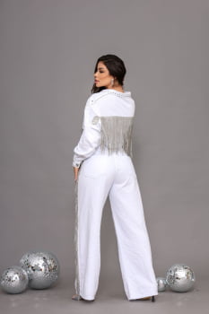 Conjunto White Wed Leg + Jaqueta / Look estilo Cowboy 