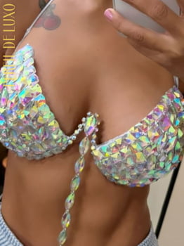 TOP CROPPED DIAMANTES COM ARO ALTA QUALIDADE 