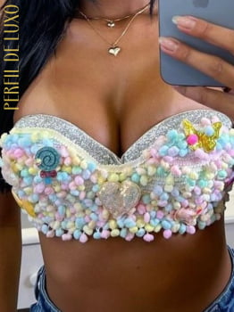 TOP DE CARNAVAL EXCLUSIVOS CORES VARIADAS 