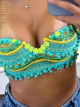 TOP DE CARNAVAL EXCLUSIVOS CORES VARIADAS 