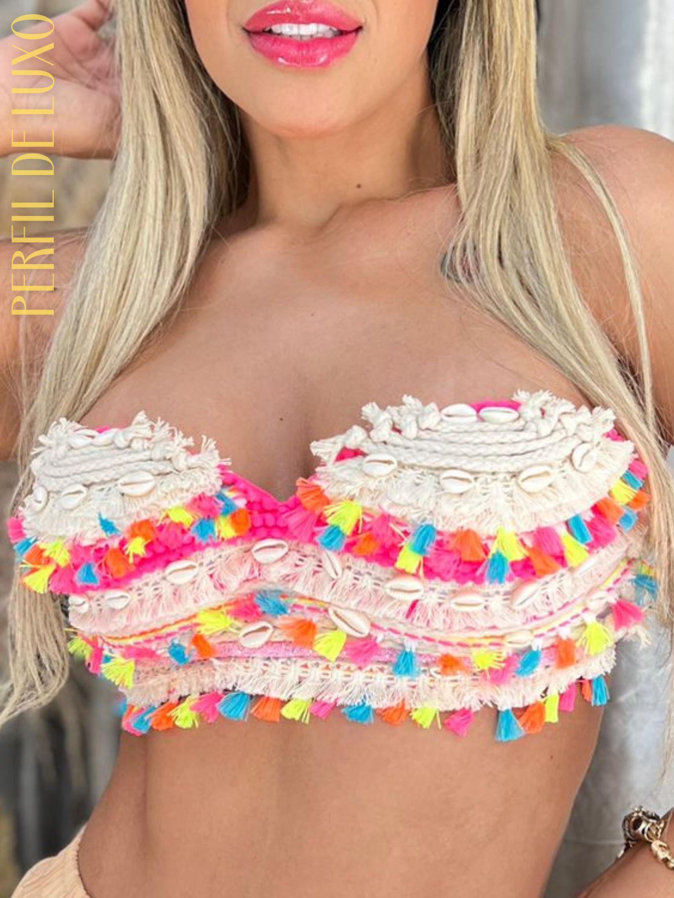 TOP CROPPED LUAL SUPER FOFO MODA CARNAVAL FASHION 2024!